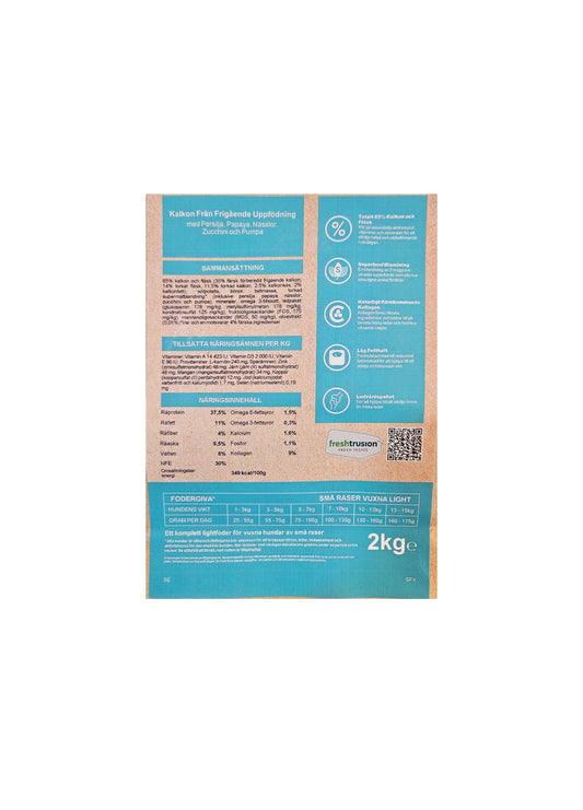 Zoo Fantastic - Hund -Frigående Kalkon, Light, Small Breed