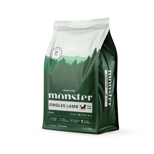 Monster - Dog Adult Grain Free All Breeds Singles Lamm.