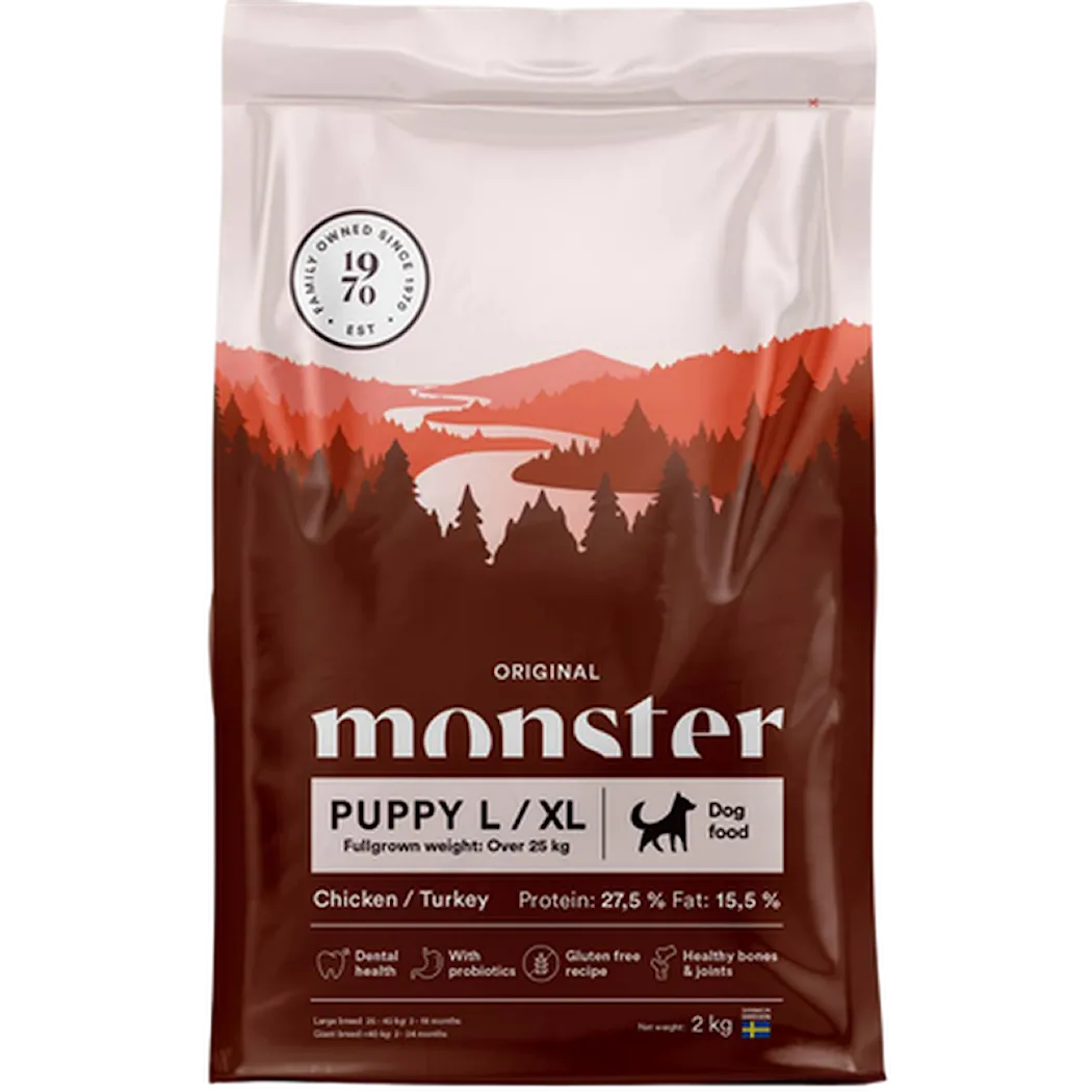 Monster - Puppy Large & XL Kyckling & Kalkon