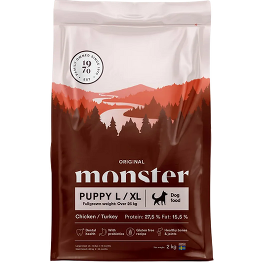 Monster - Puppy Large & XL Kyckling & Kalkon