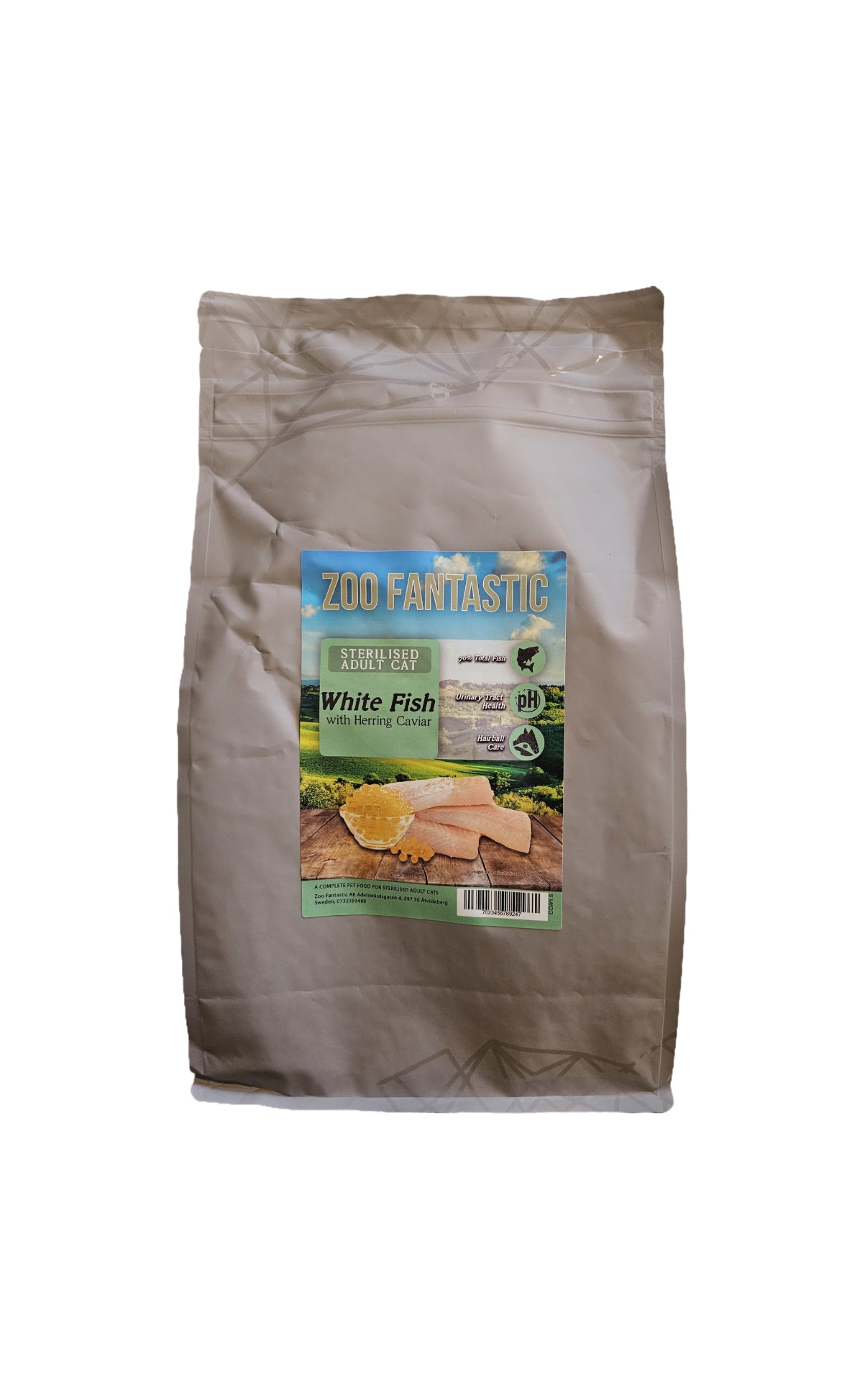 Zoo Fantastic - Katt Vuxen steriliserad - Vit fisk med Sillkaviar