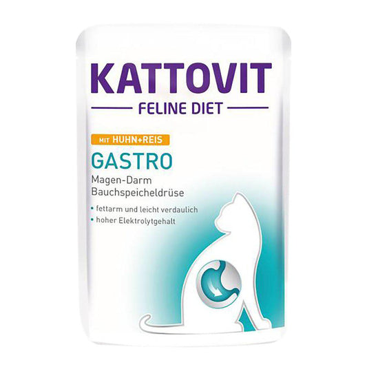 Kattovit - Feline Gastro Pouch, Kyckling m. Ris 85 g