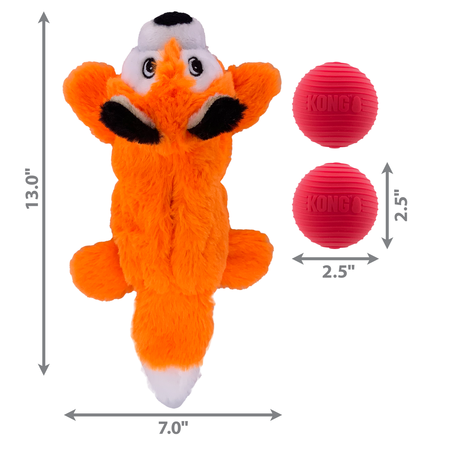 KONG - Cozie Pocketz Fox Medium