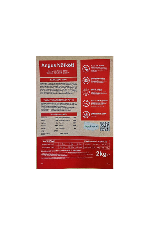 Zoo Fantastic - Hund - Grain free, Angus nötkött med sötpotatis & morot