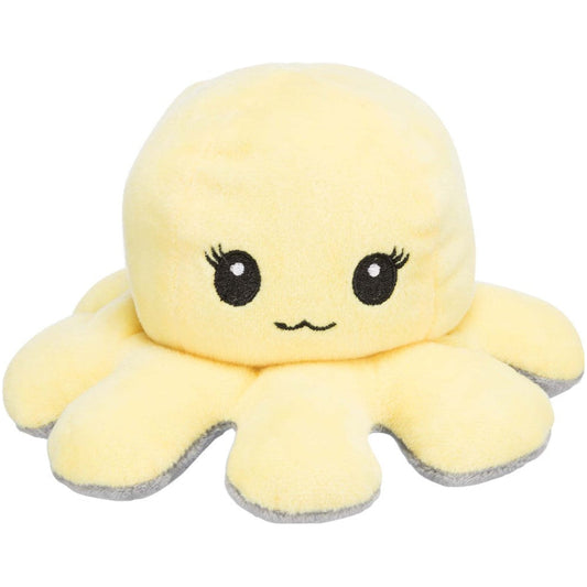 Trixie - Vändbar bläckfisk, plysch, 19 cm, grå/gul