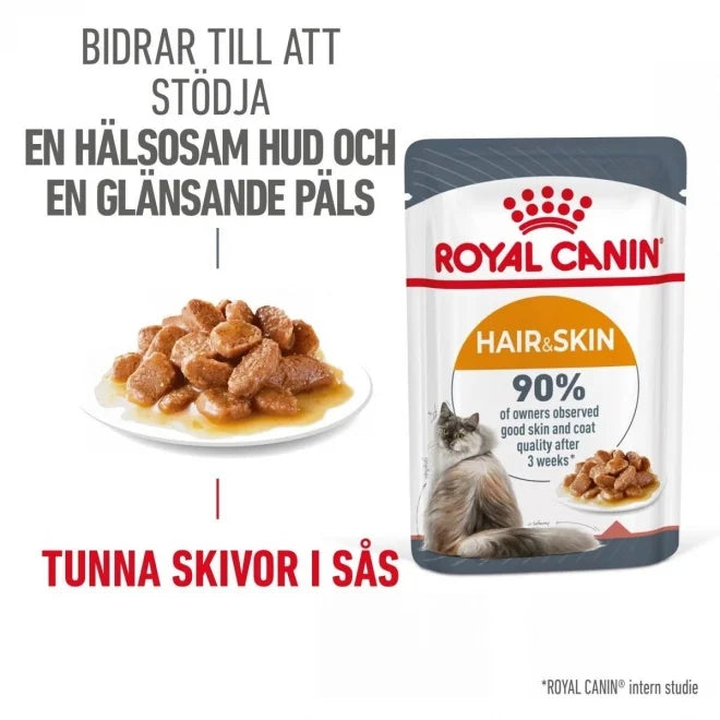 Royal Canin - Cat, Hair & Skin Care Gravy 12 x 85 g