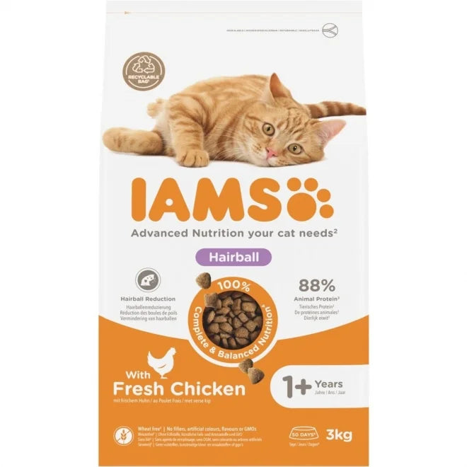 Iams for Vitality Cat Adult Hairball Chicken