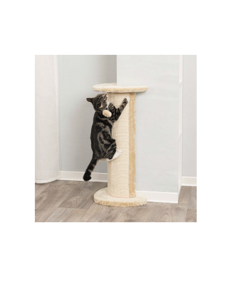 Trixi - Klösbräda Lorca hörn, 37 x 27 x 75 cm, sisal/plysch, beige