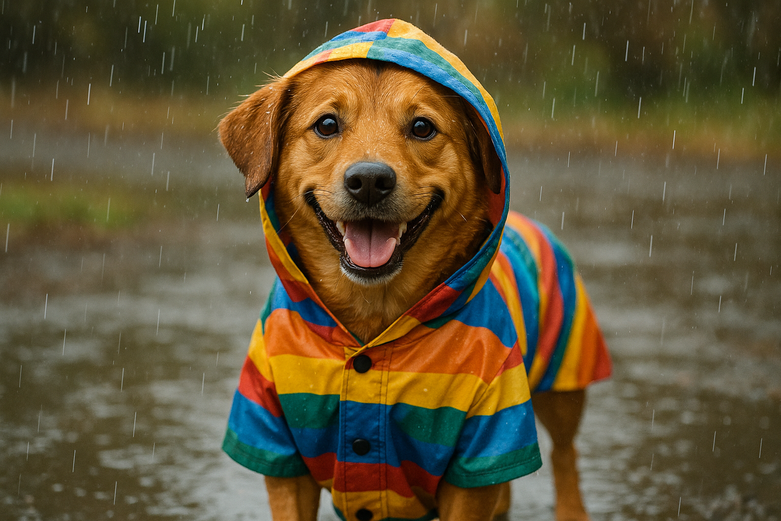 hund med regntecke