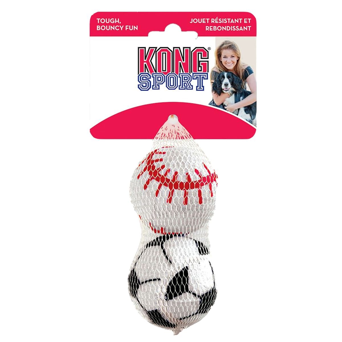 KONG - Sport Balls - Mixfärg - L - 9 cm - 2-pack
