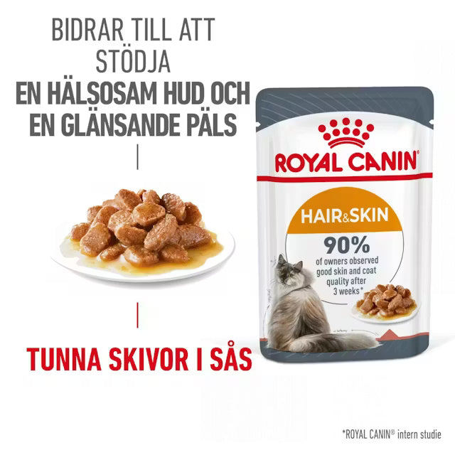  Royal Canin Våtfoder Care Hair & Skin Beauty Sås 12 x 85 g