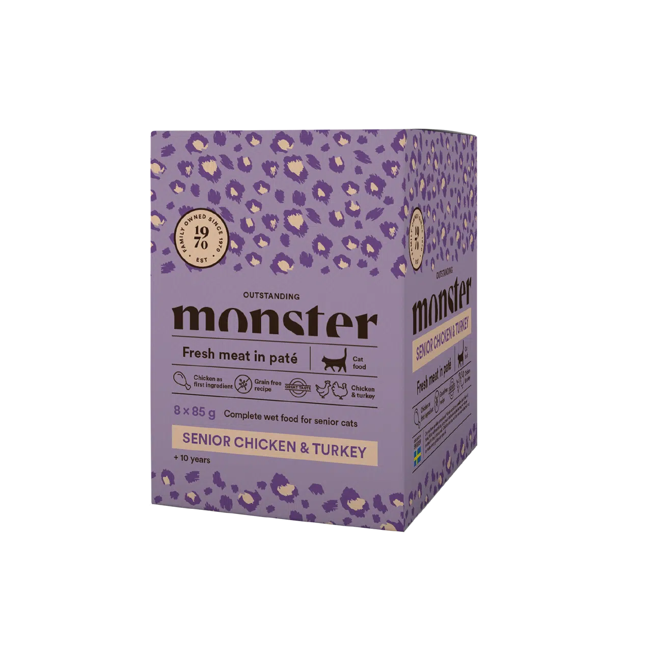 Monster Cat Pouches Senior Chicken & Turkey 8x85 g