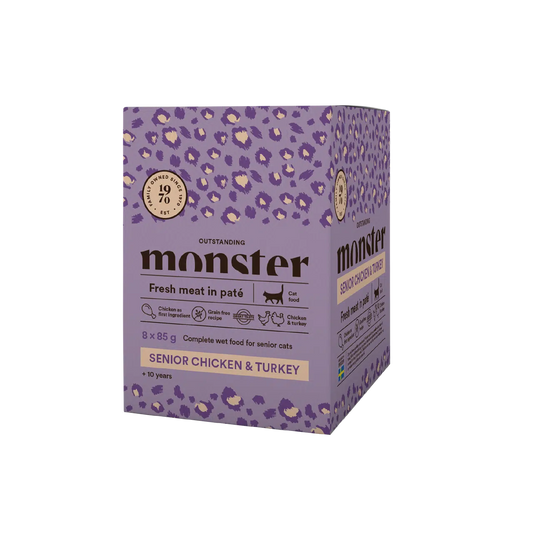 Monster Cat Pouches Senior Chicken & Turkey 8x85 g